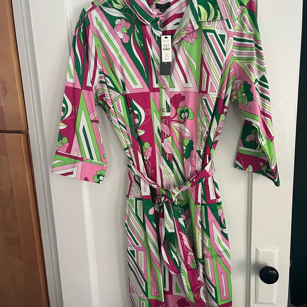 Talbots 16WP Geometric Print Dress